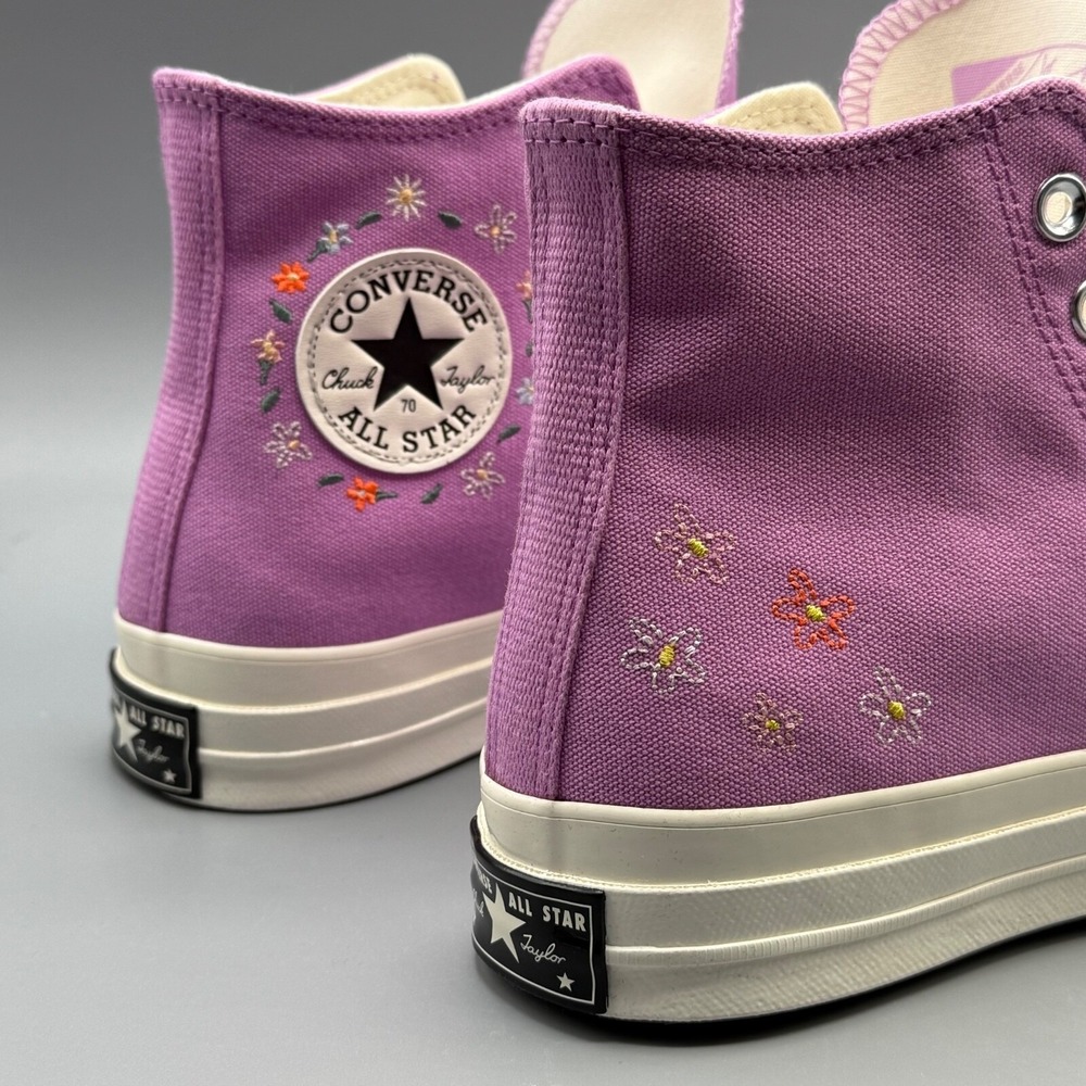 Converse Chuck 70 Women's 9.5 Hi Top Sneakers Pink Little Flowers A11561F - Picture 3 of 14